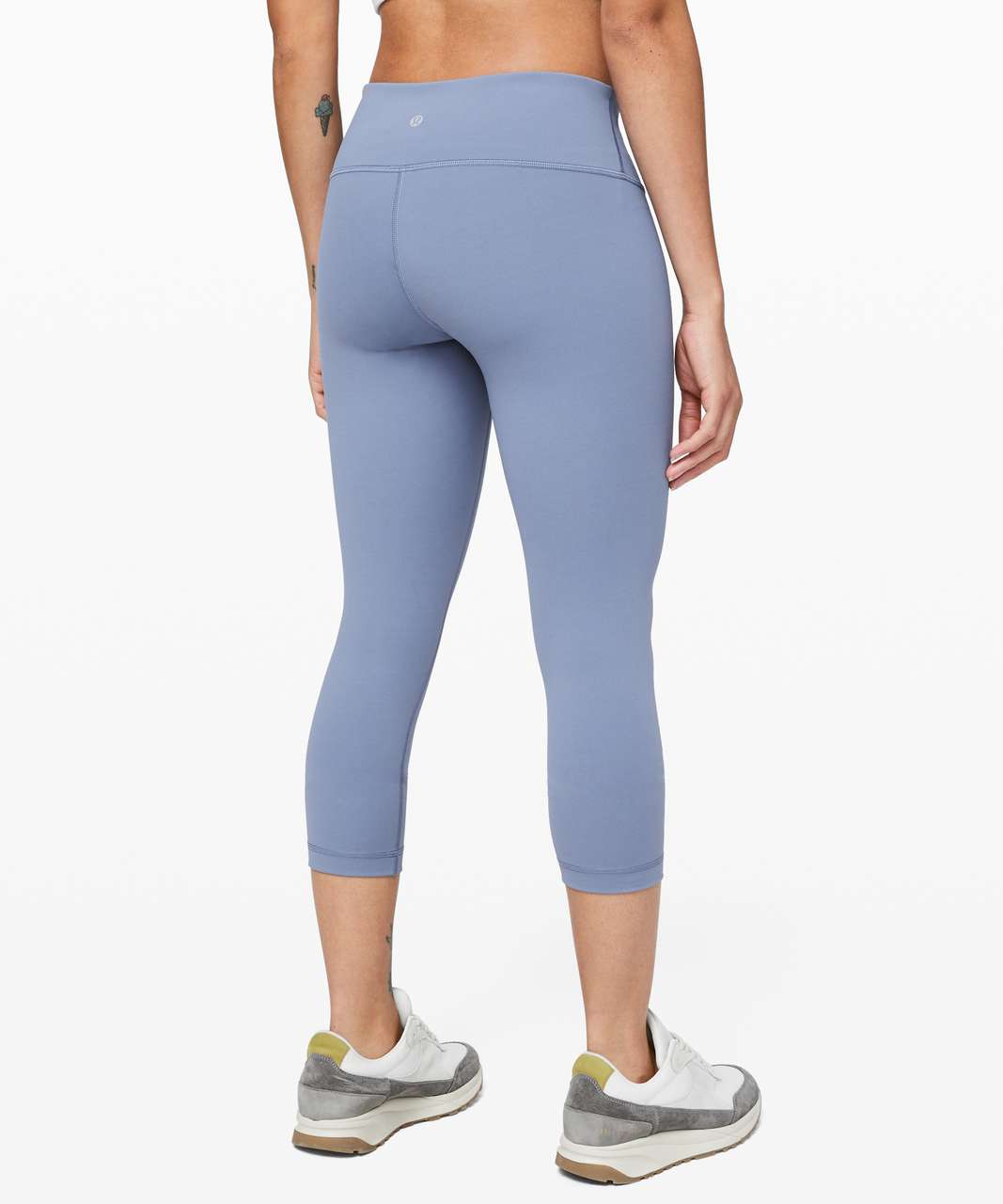 Lululemon Wunder Under Crop *Mid-Rise Full-On Luxtreme 21 - Washed Marble  Titanium Deep Coal - lulu fanatics