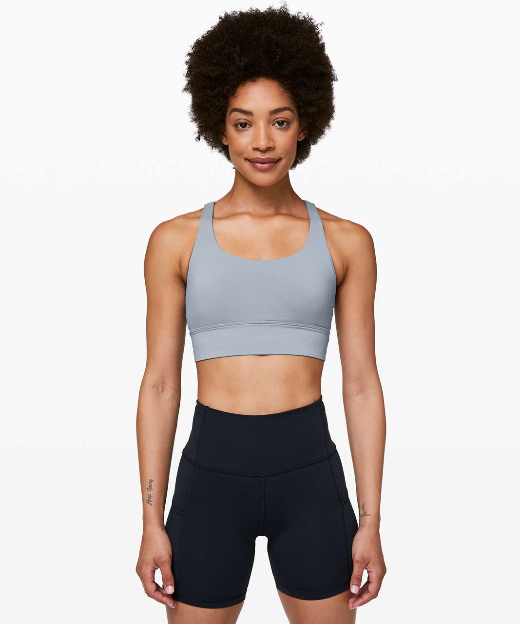 Lululemon Energy Bra Long Line Ice Dye *Medium Support, B–D Cup - Ice Wash  Asphalt Grey - lulu fanatics