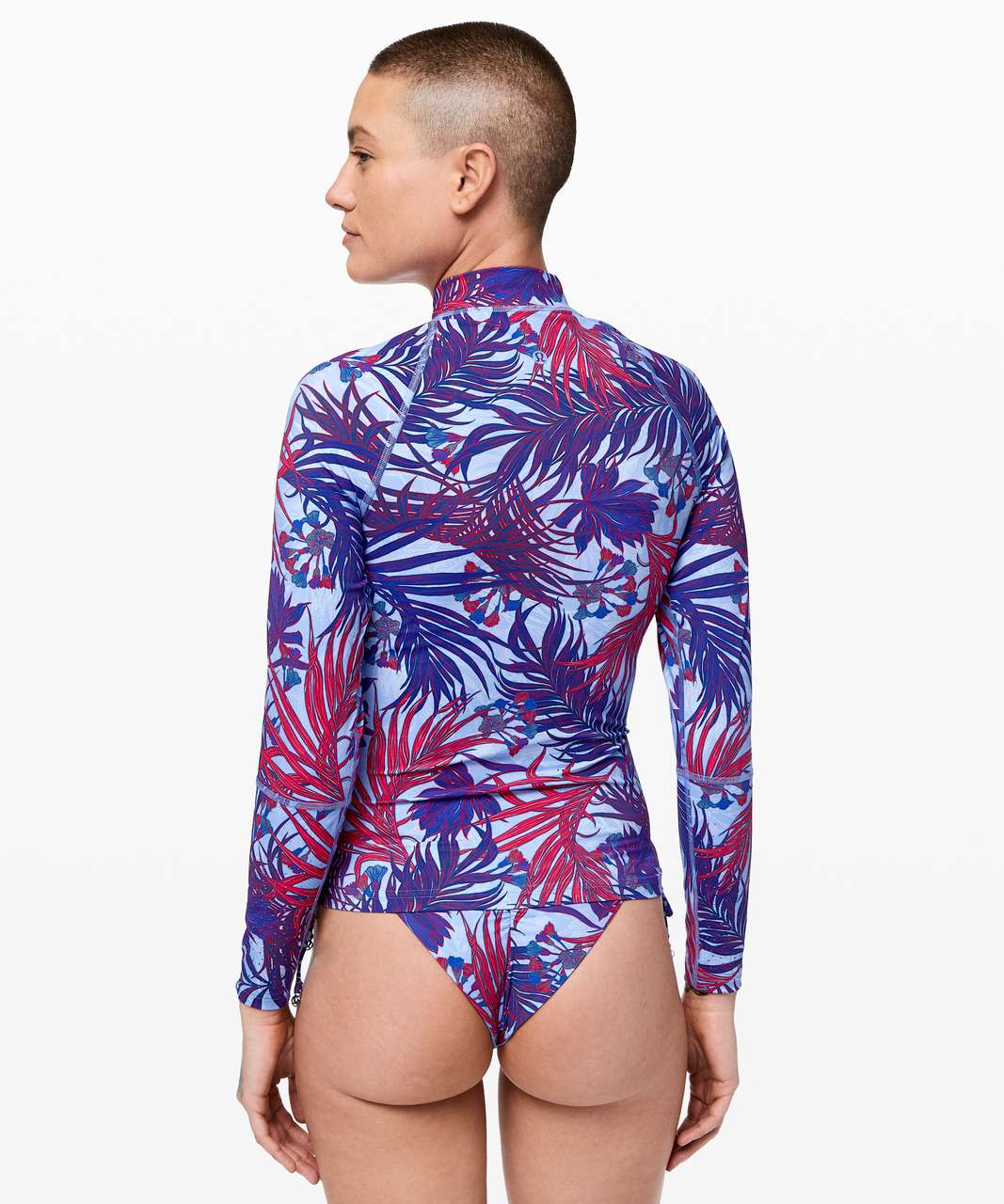 Lululemon Coastline Rash Guard - Mini Twisted Tropics Hydrangea Multi