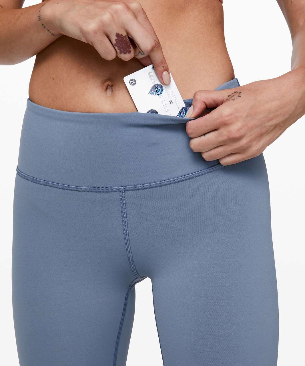 Lululemon Wunder Under Crop *Mid-Rise Full-On Luxtreme 21" - Oasis Blue