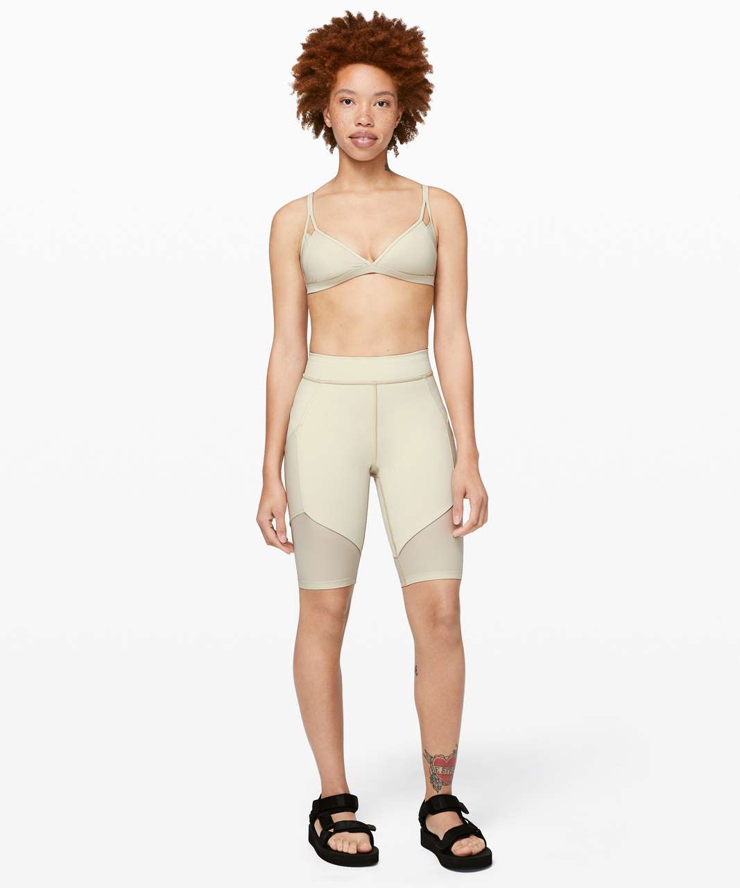 Lululemon Kuka Bra *lululemon lab - White Tan - lulu fanatics