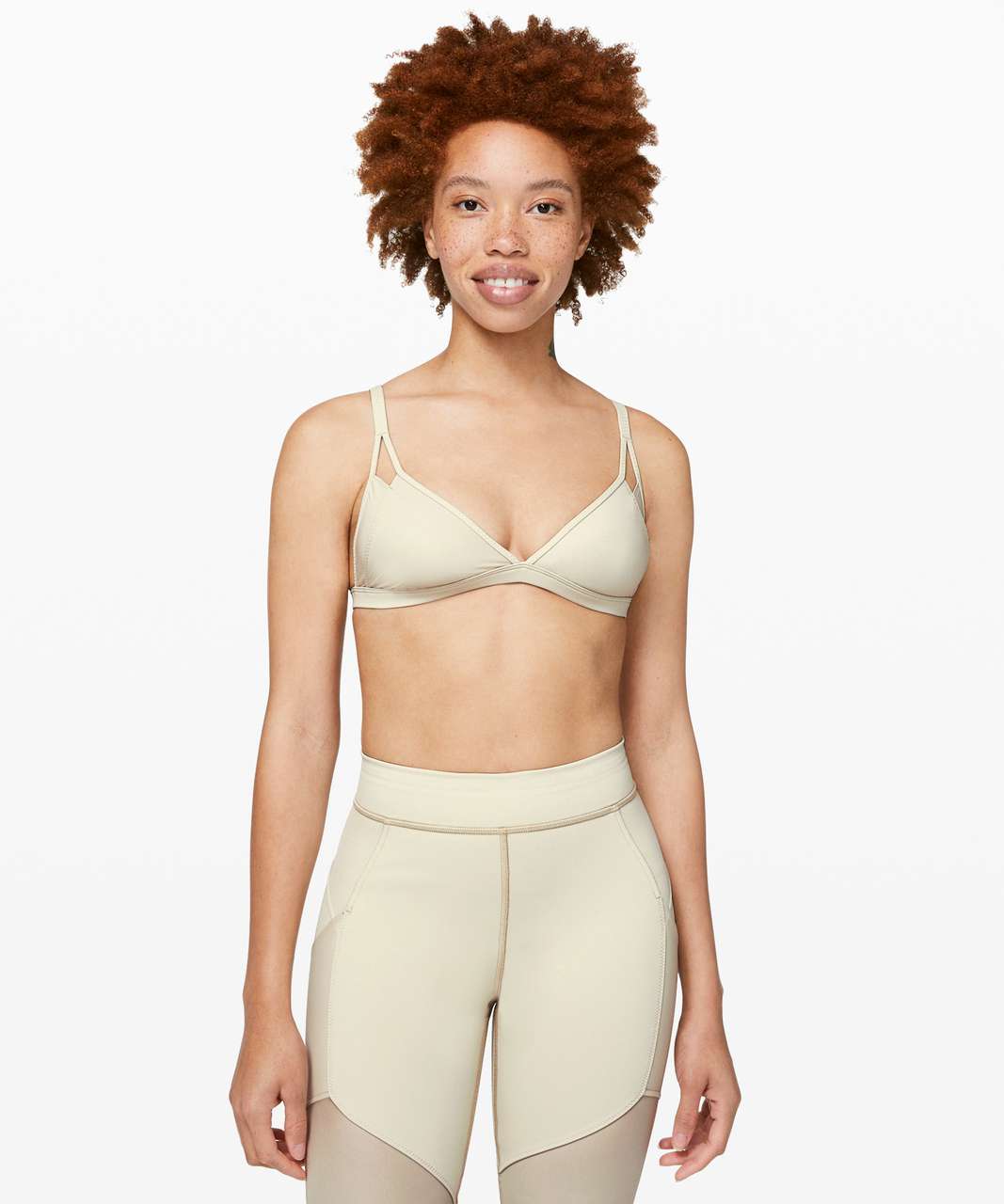 Lululemon Kuka Bra *lululemon lab - White Tan