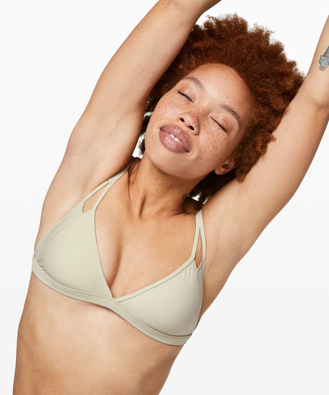 Lululemon Kuka Bra *lululemon lab - White Tan