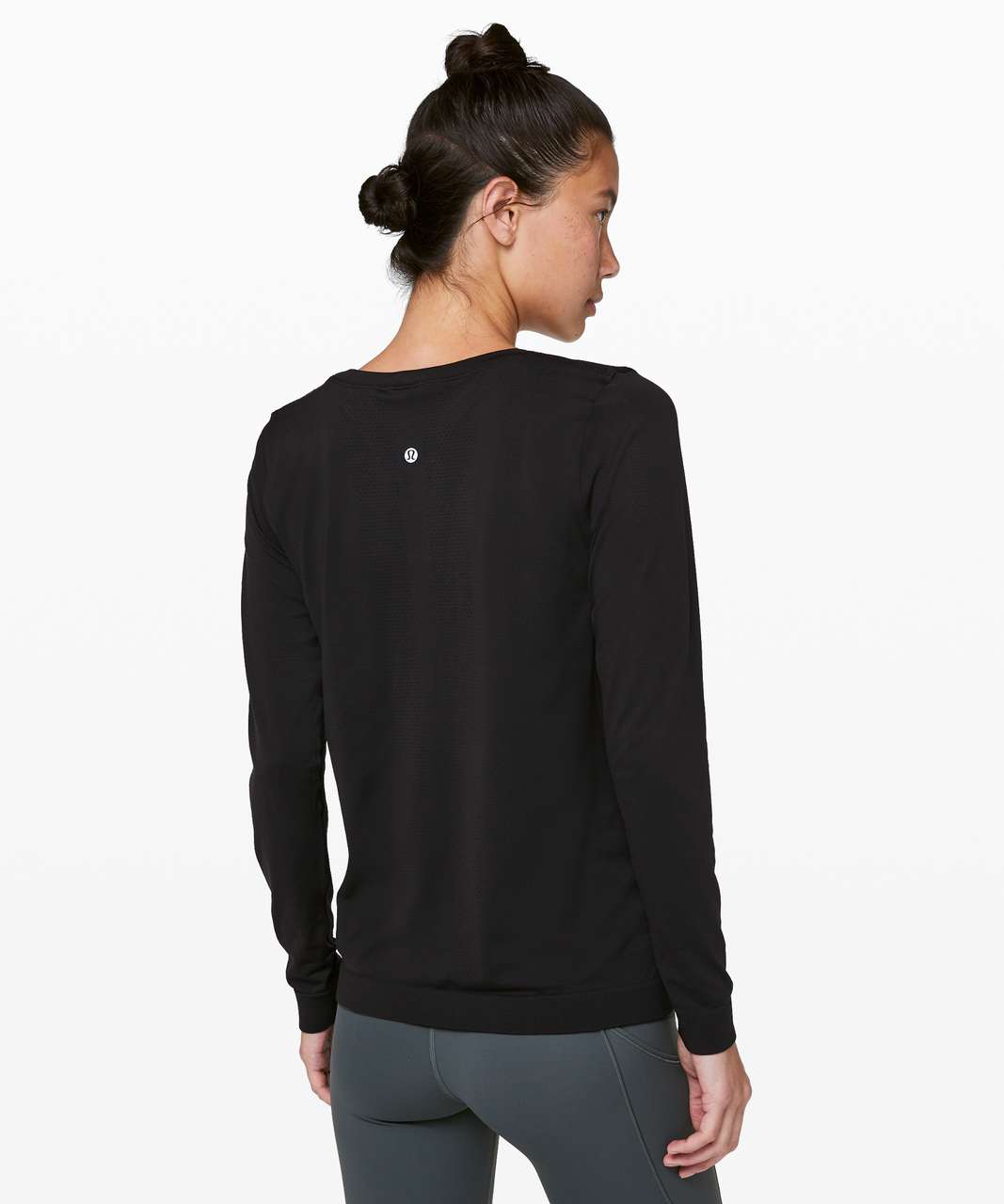 Lululemon Breeze By Long Sleeve - Black / Black - lulu fanatics