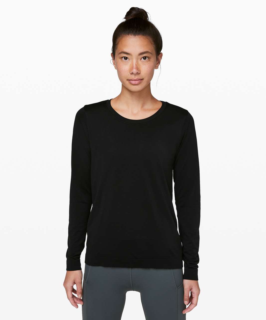 Lululemon Swiftly Tech Long Sleeve Shirt 2.0 *Race Length - Smoky Red /  Black - lulu fanatics