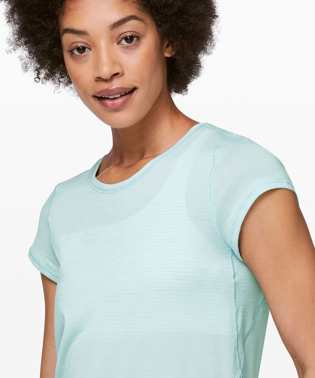 Lululemon Another Mile Short Sleeve - Heathered Blue Glow