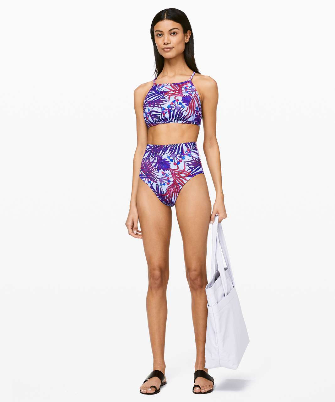 Lululemon See The Sea Swim Top - LuluLemons White Multi - lulu