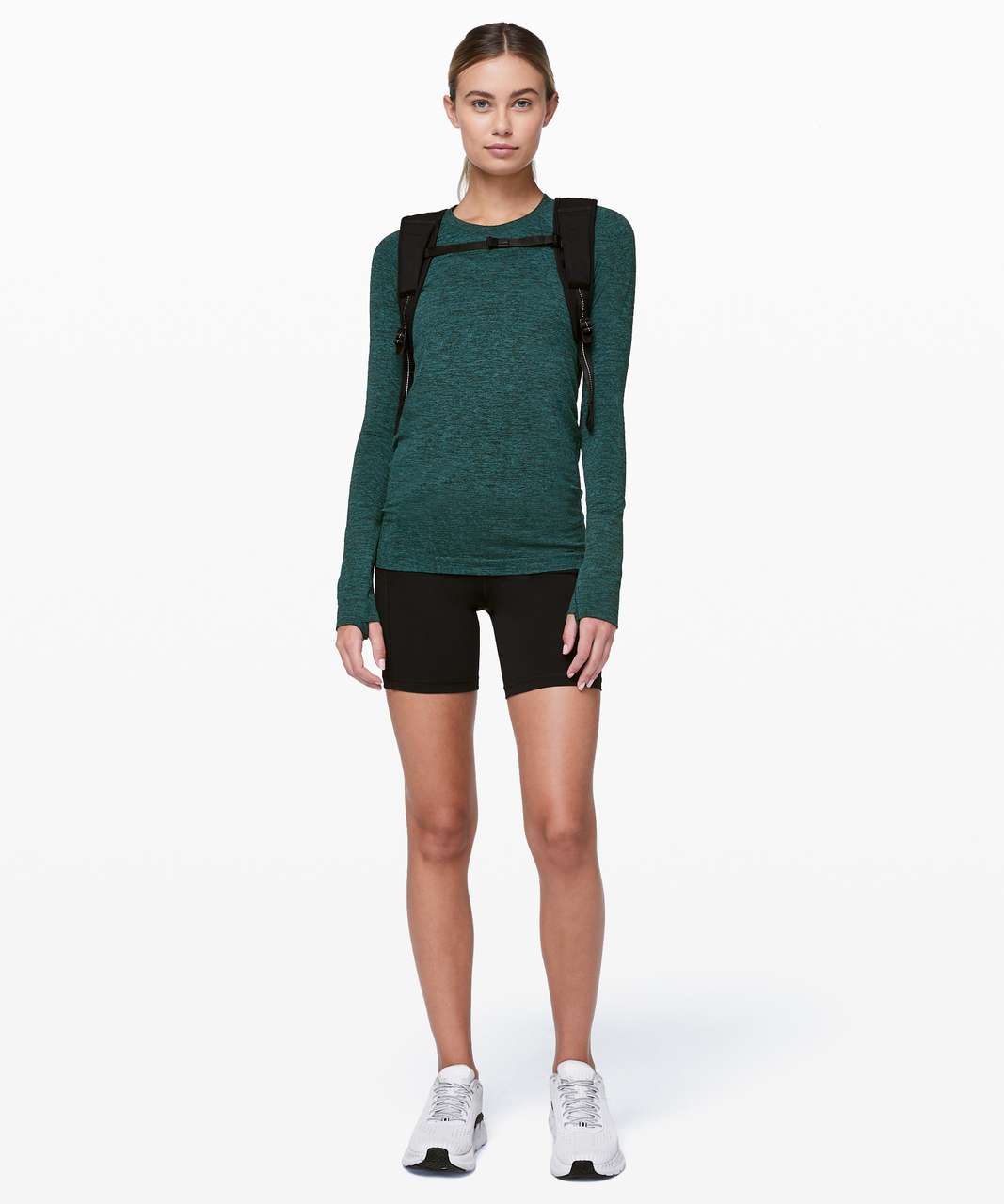 Lululemon Swiftly Speed Long Sleeve - Bermuda Teal / Black