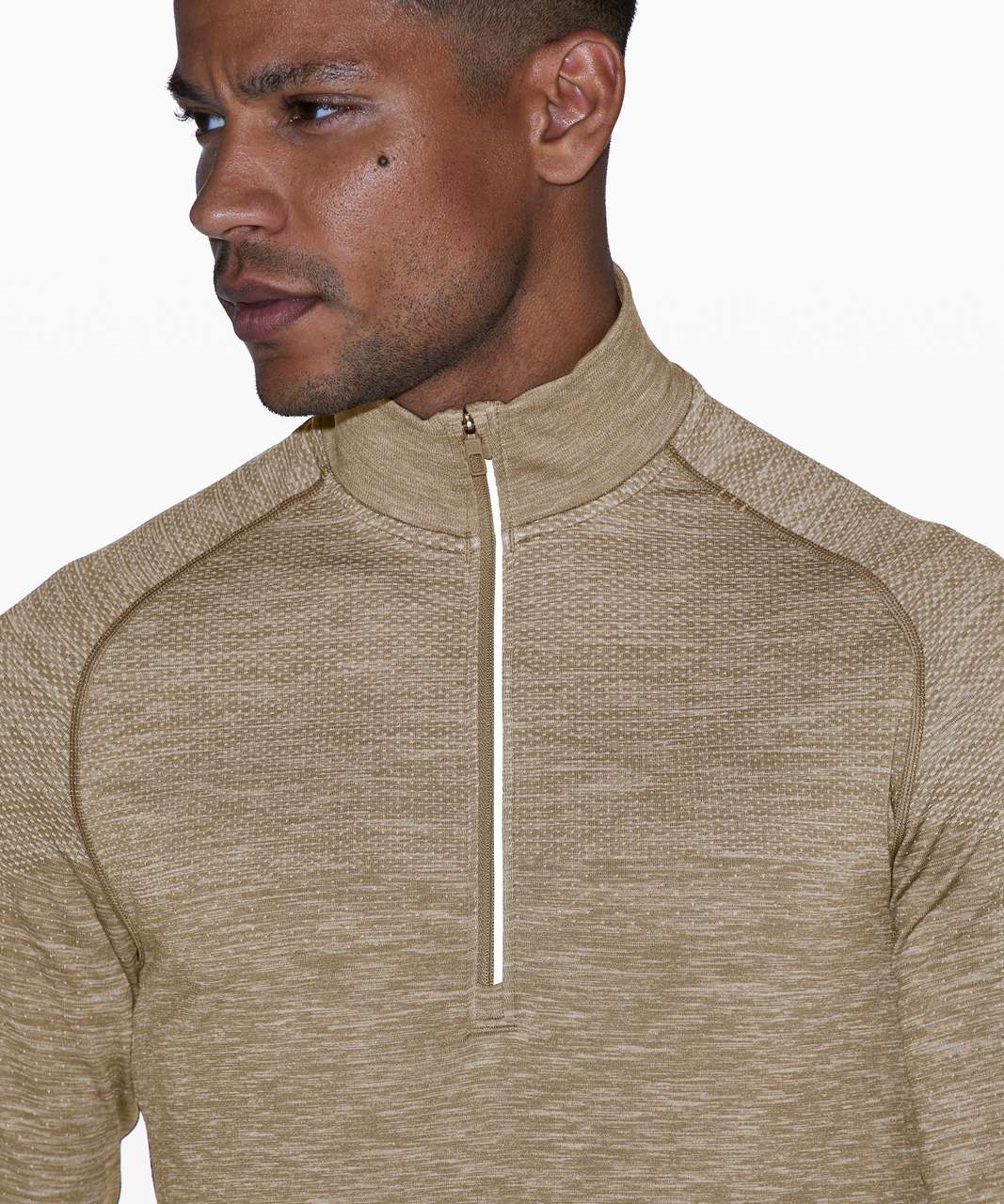 Lululemon Metal Vent Tech 1/2 Zip - White / Tawny