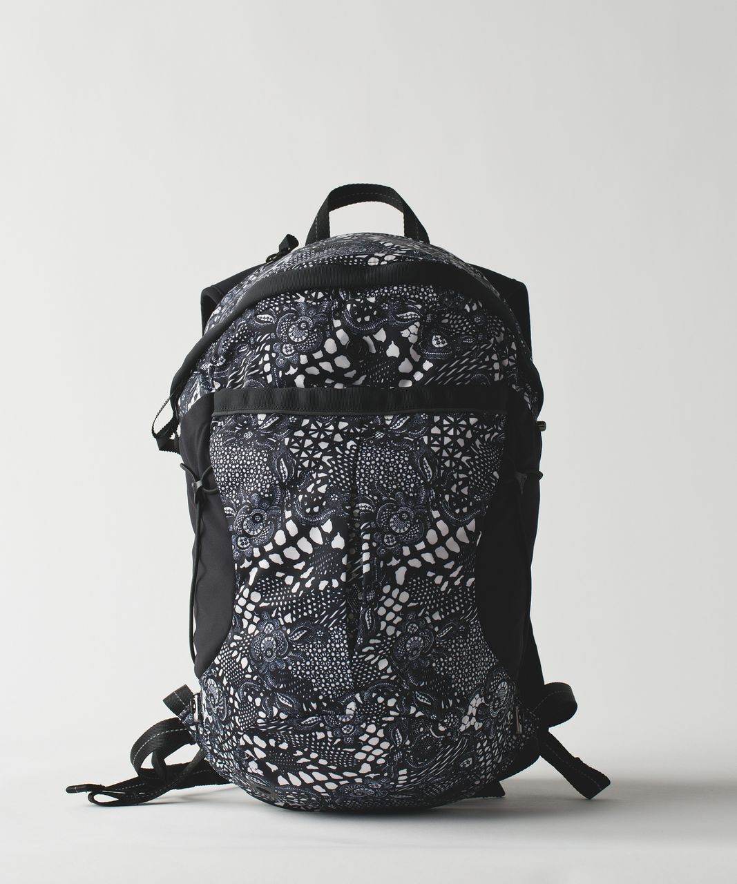 Lululemon Everything Bag - Black / Pretty Lace White Black - lulu fanatics