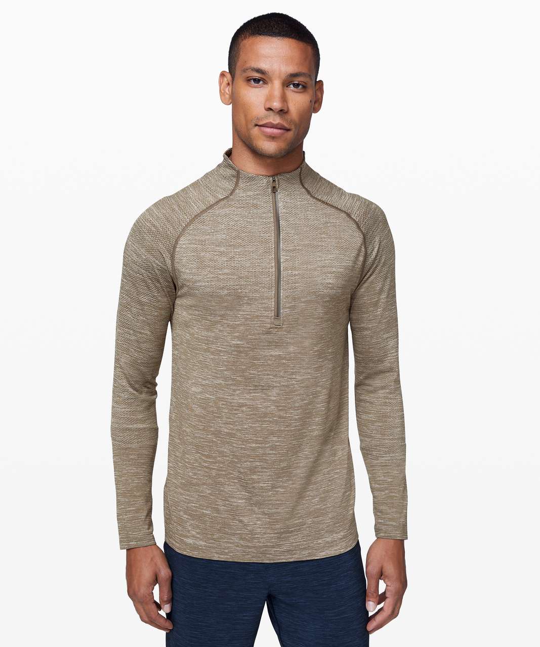 Lululemon Metal Vent Tech 1/2 Zip II - White / Tawny