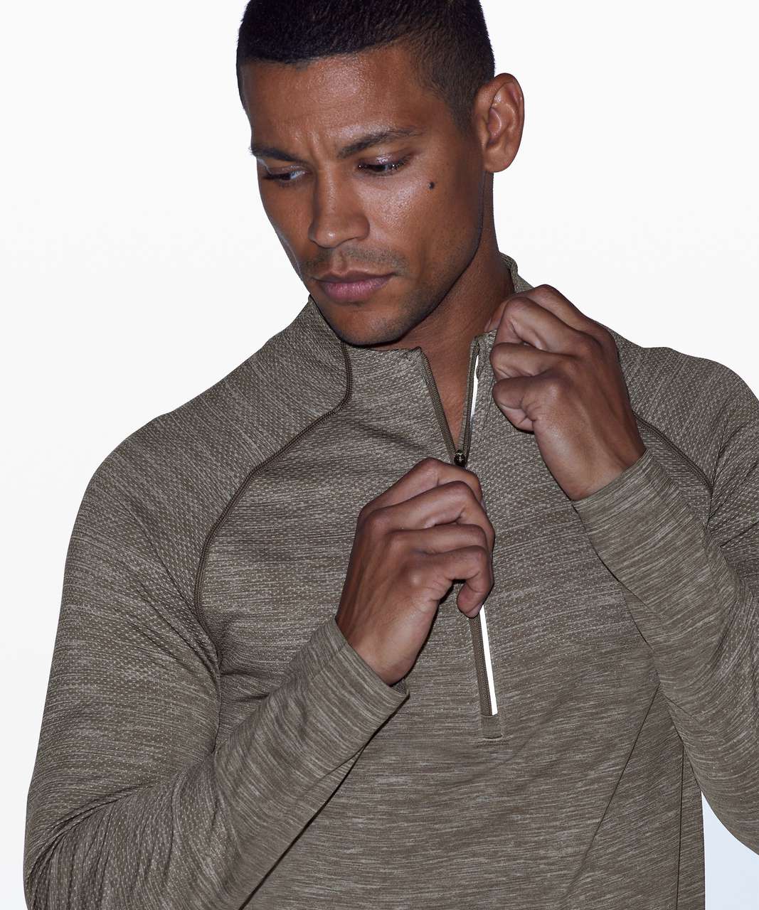 Lululemon Metal Vent Tech 1/2 Zip II - White / Tawny