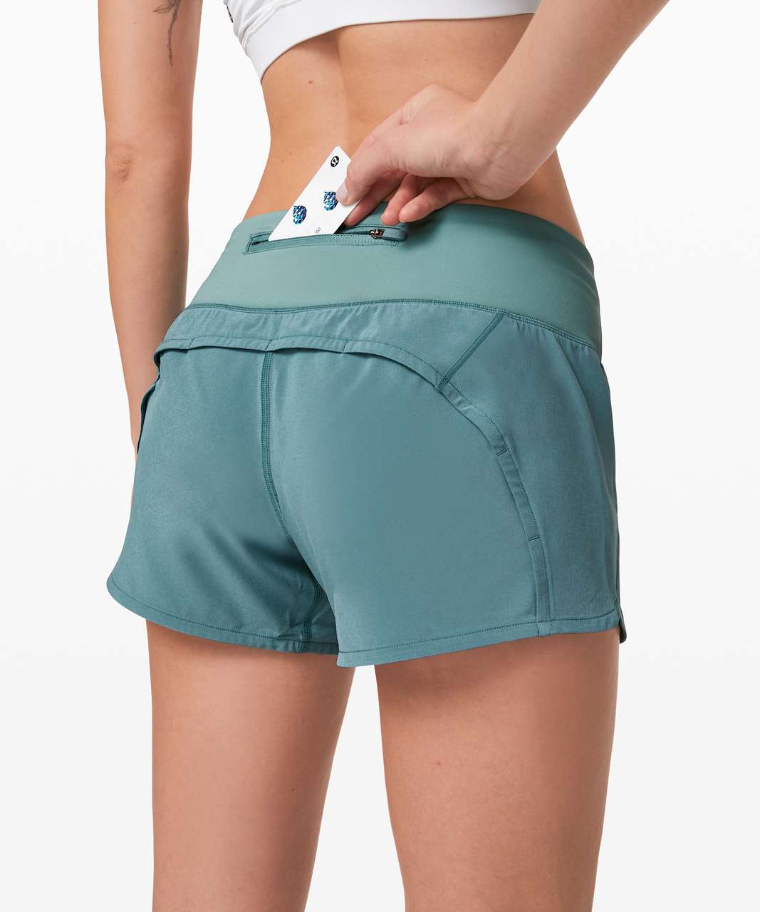 Lululemon Run Times Short II *4 - Aquatic Green - lulu fanatics