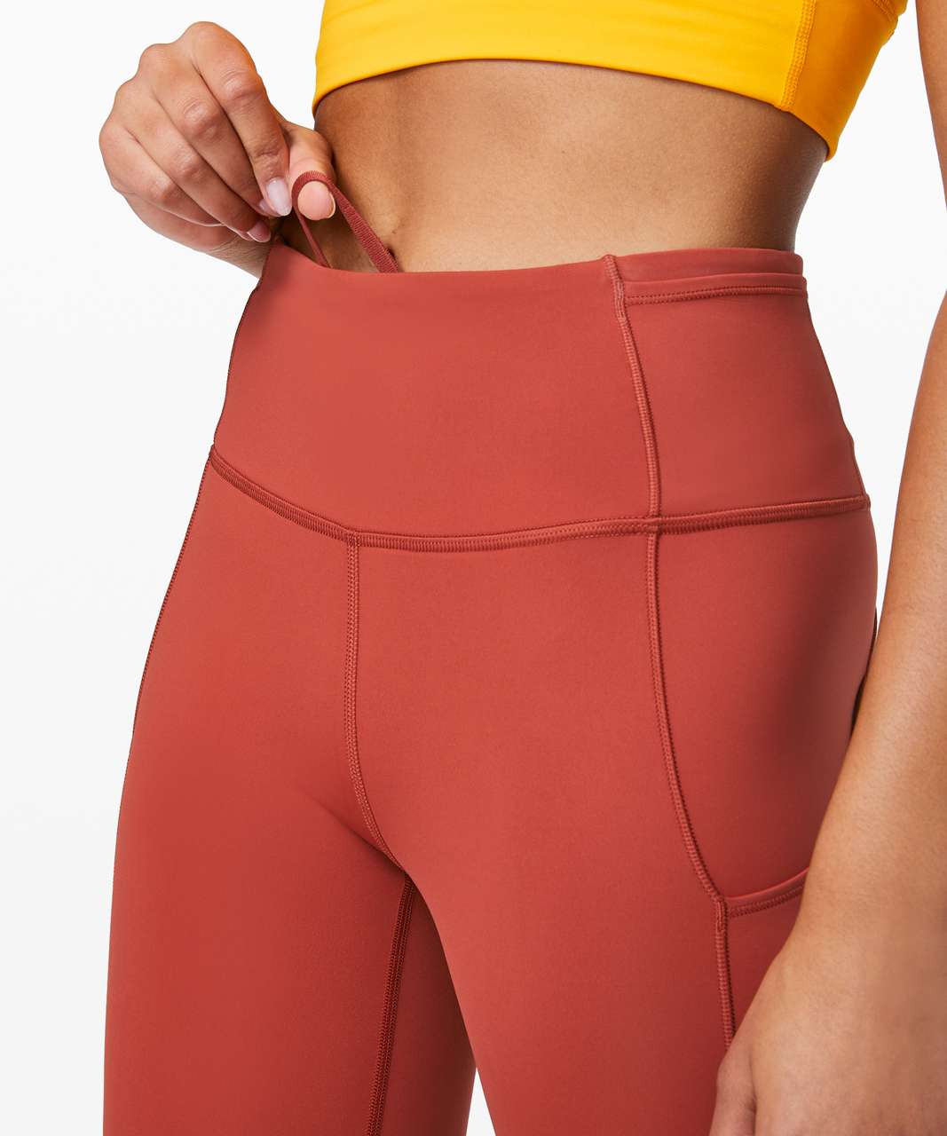 Lululemon Fast and Free Crop II 19 *Nulux - Cayenne - lulu fanatics