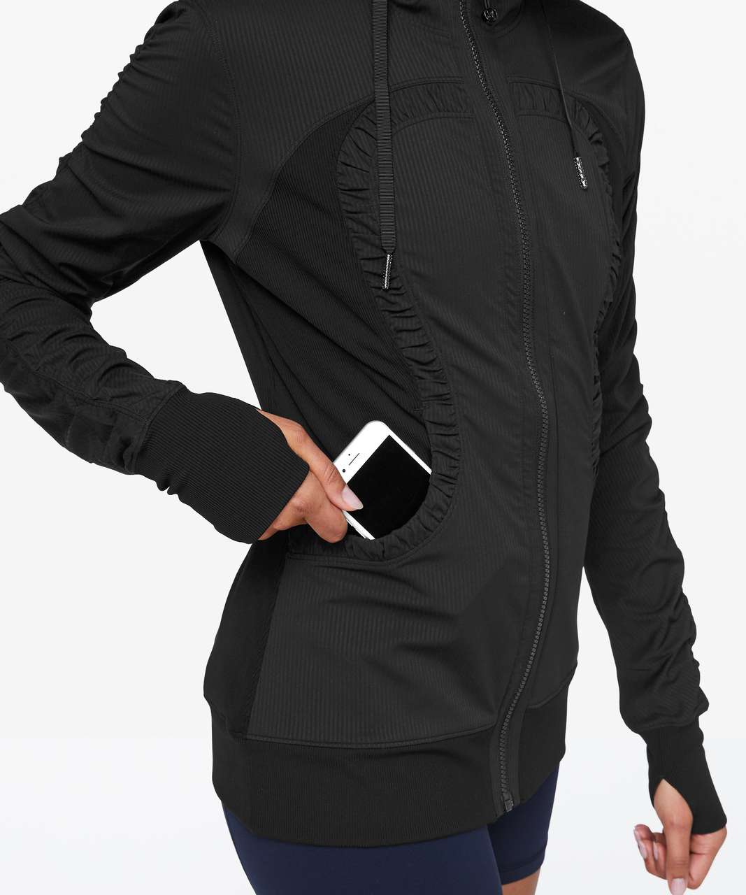 Lululemon Dance Studio Jacket III - Black / Heathered Black - lulu fanatics