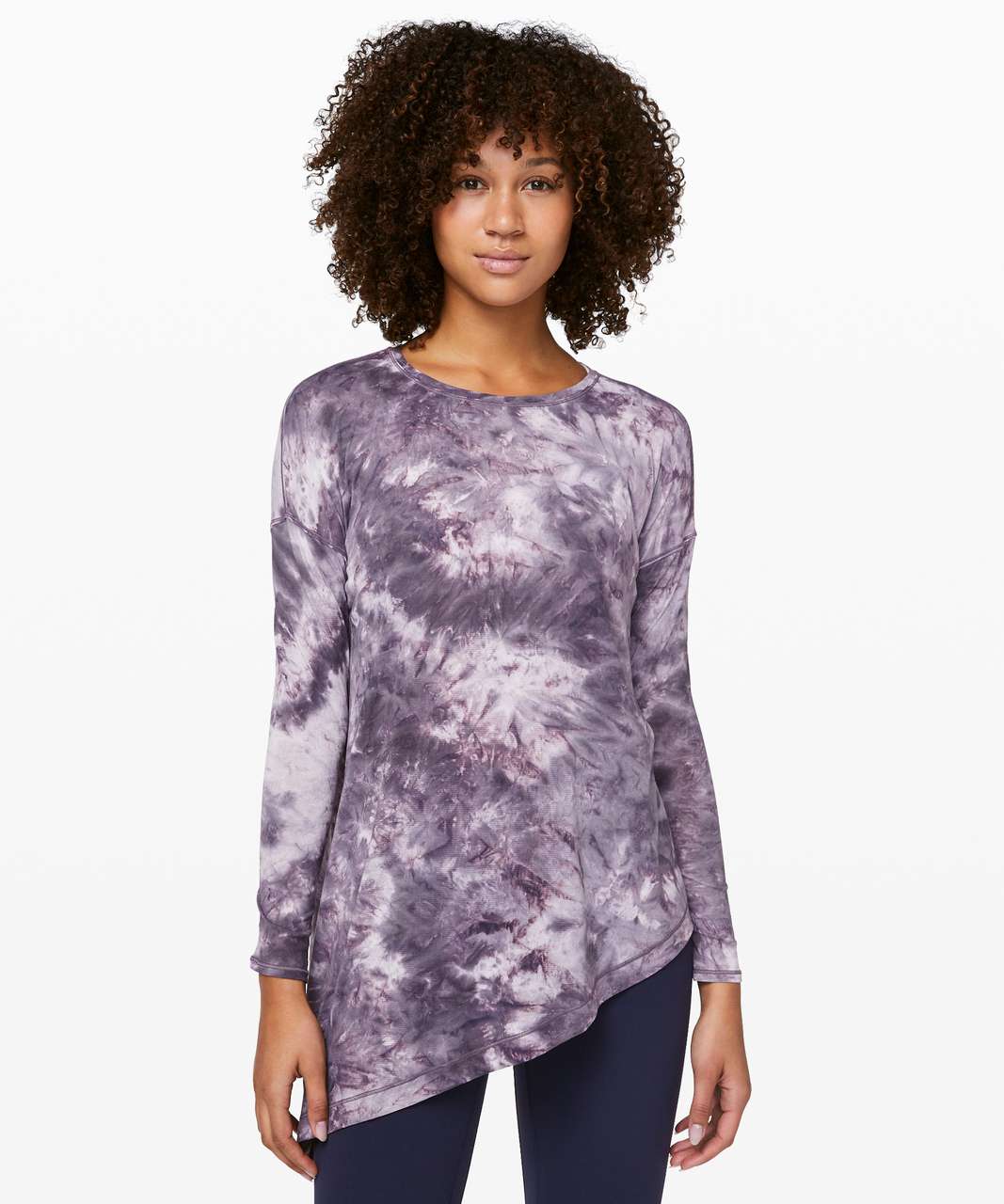 Lululemon To The Point Long Sleeve *Mist - Diamond Dye Glacier Grey Moonwalk