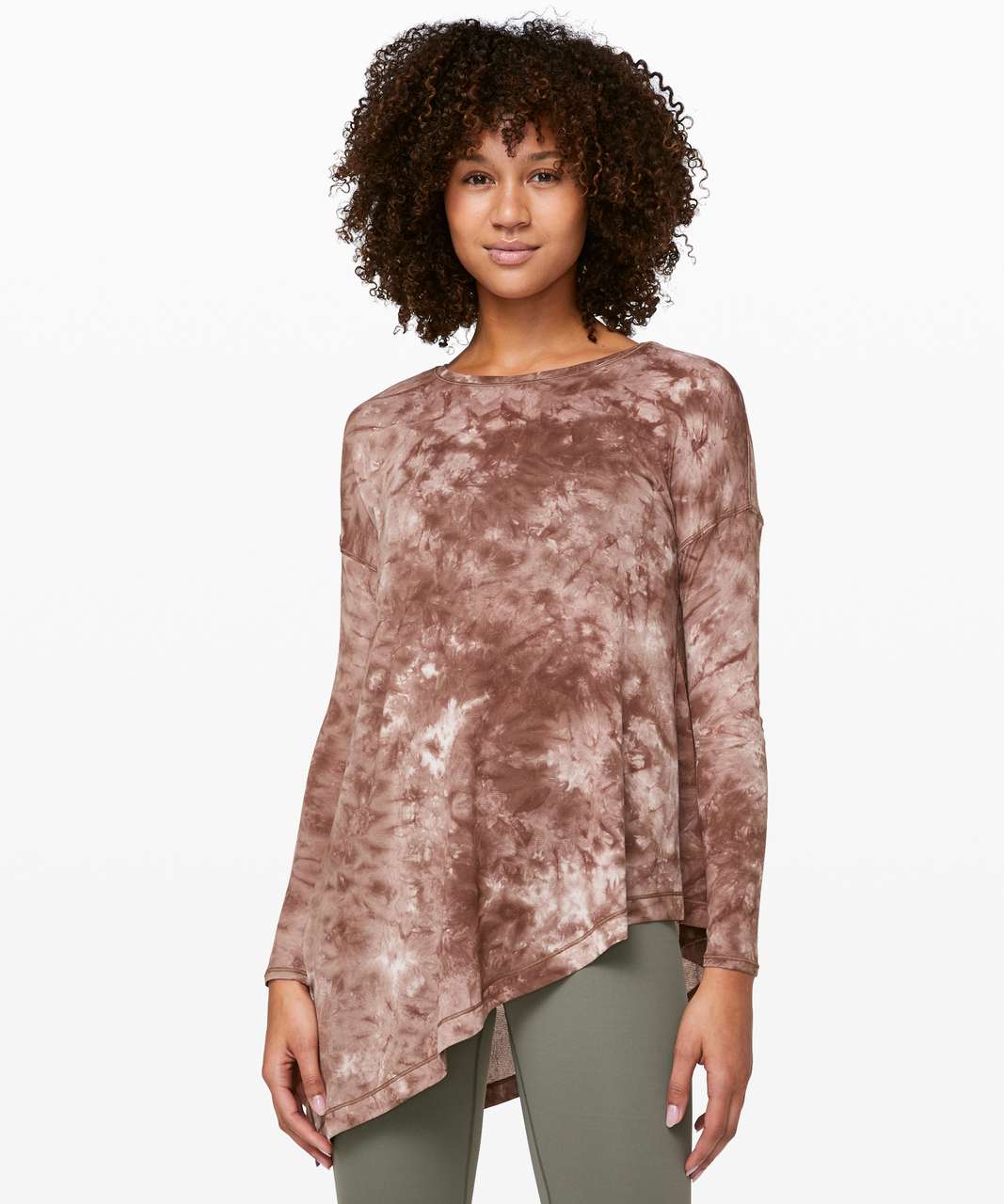 Lululemon To The Point Long Sleeve *Mist - Diamond Dye Pink Bliss Spanish  Oak - lulu fanatics