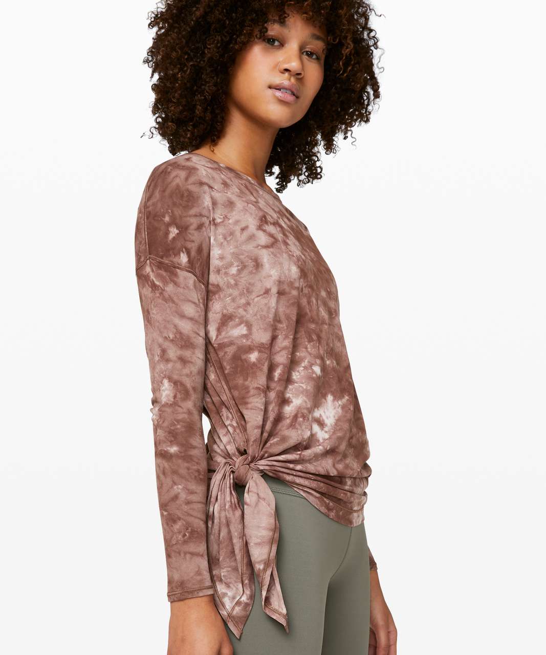 Lululemon To The Point Long Sleeve *Mist - Diamond Dye Pink Bliss Spanish  Oak - lulu fanatics