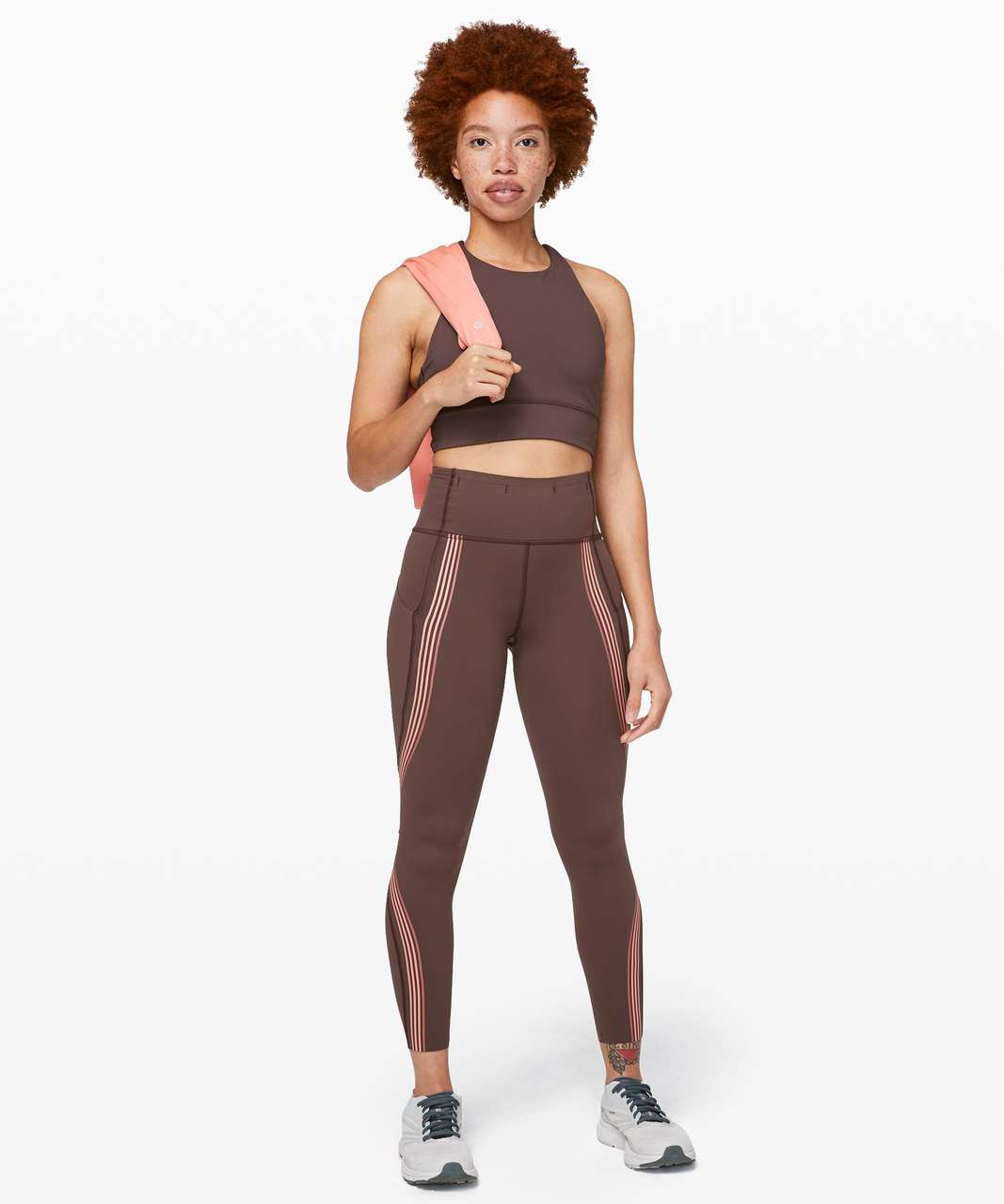 Lululemon Speed Light Tight 25 - Cherry Cola / Coral Kiss - lulu fanatics