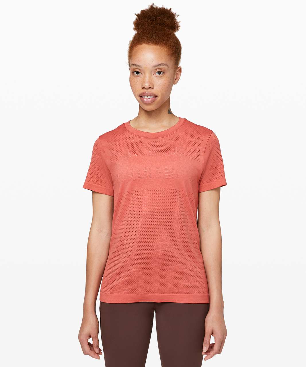 Lululemon Breeze By Short Sleeve *lululemon - Rustic Coral / Rustic ...