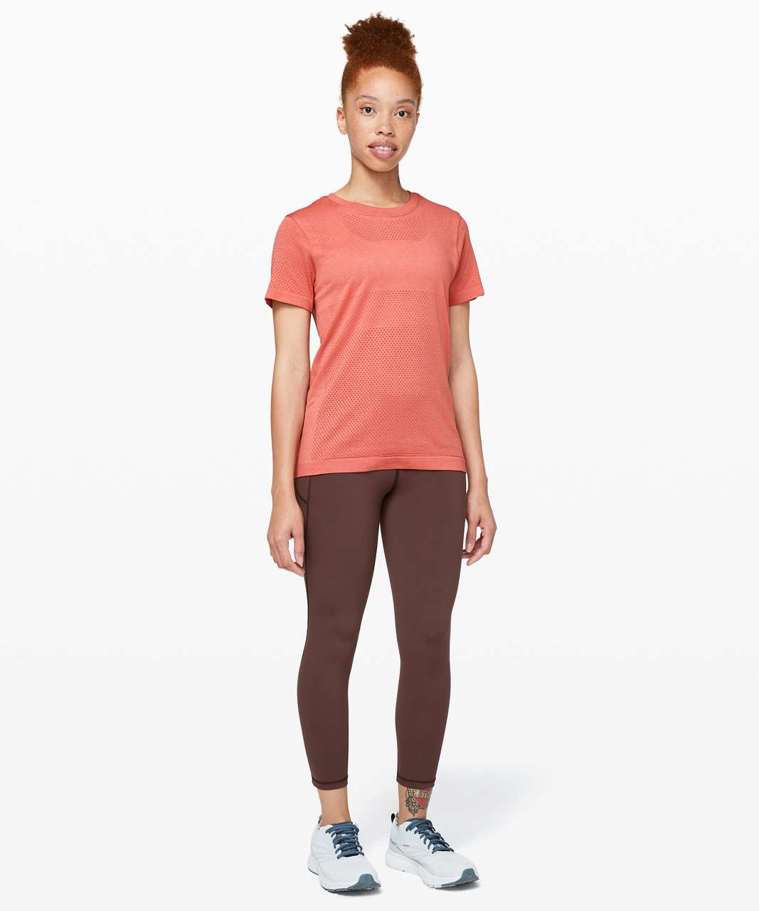 Lululemon Breeze By Short Sleeve *lululemon - Rustic Coral / Rustic Coral