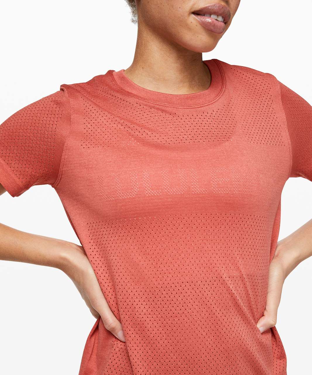 Lululemon Breeze By Short Sleeve *lululemon - Rustic Coral / Rustic Coral