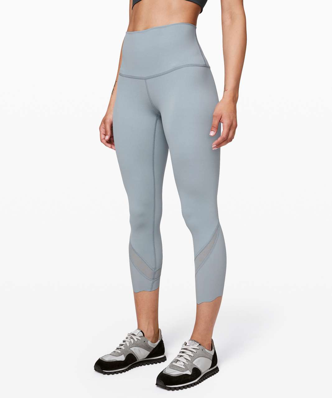 Lululemon Wunder Under High-Rise Crop 23 *Updated Scallop Full-On Luxtreme  - Chambray - lulu fanatics