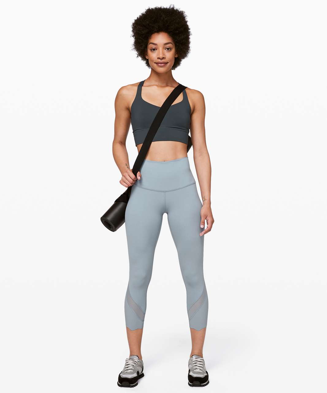 Lululemon Wunder Under Crop II *Roll Down Scallop Full-On Luxtreme 24" - Chambray