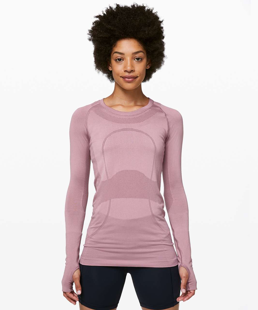 Lululemon Swiftly Tech Long Sleeve Crew - Vintage Mauve / Vintage Mauve -  lulu fanatics