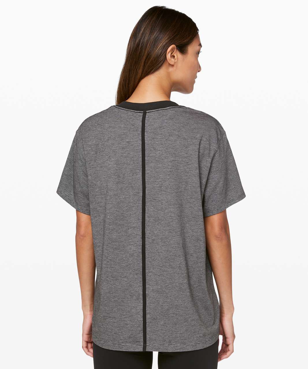 Lululemon All Yours Boyfriend Tee - Micro Stripe Black White (First Release)