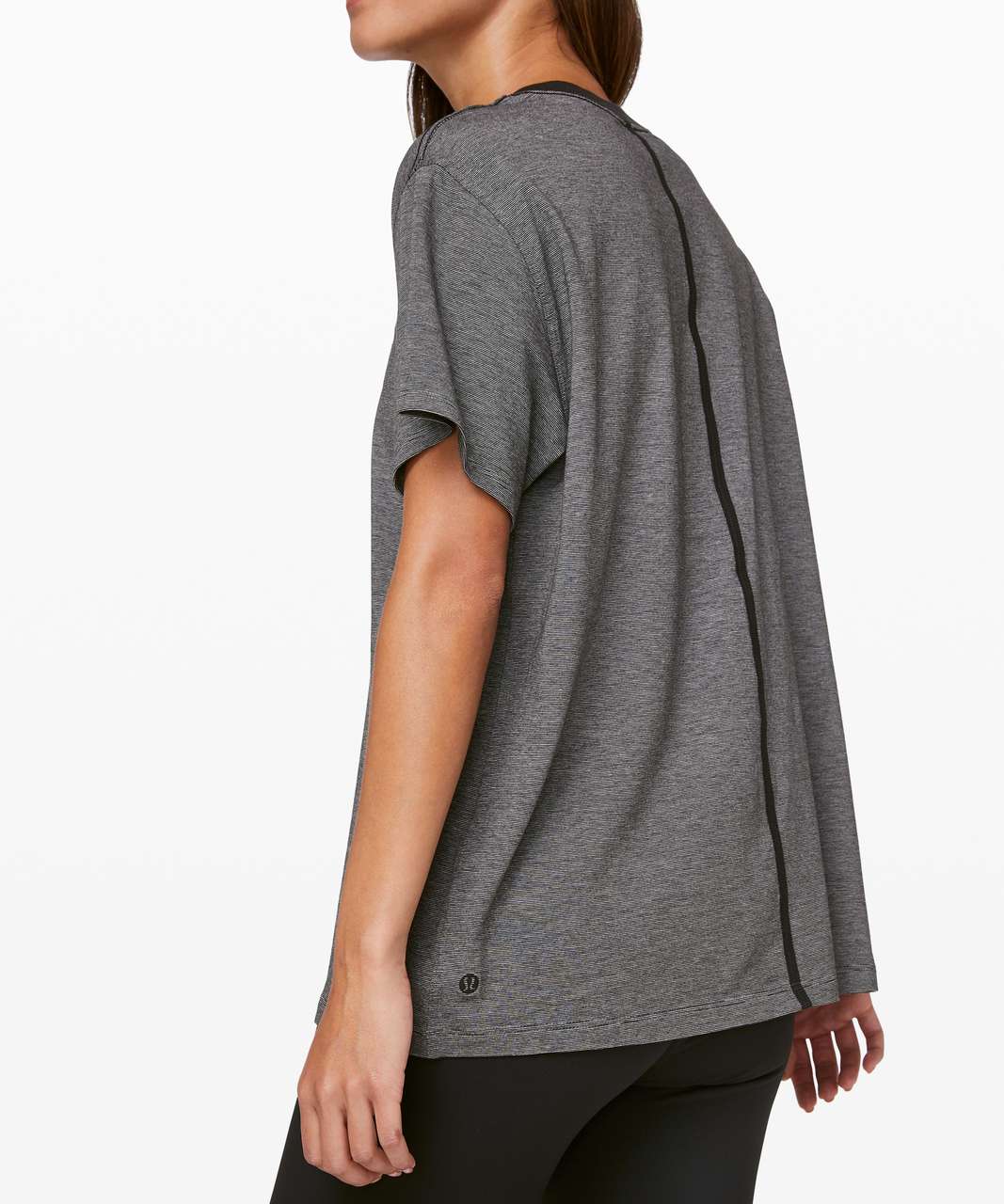 Lululemon All Yours Boyfriend Tee - Micro Stripe Black White (First Release)