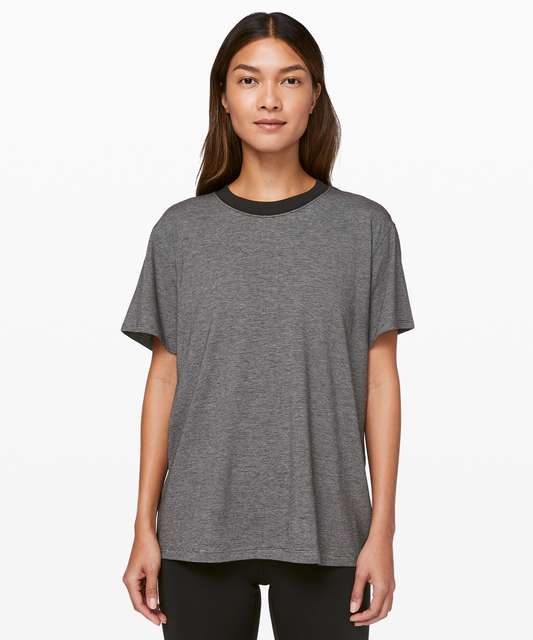 Lululemon All Yours Boyfriend Tee *Cropped Wash - Crackle Wash Faint ...