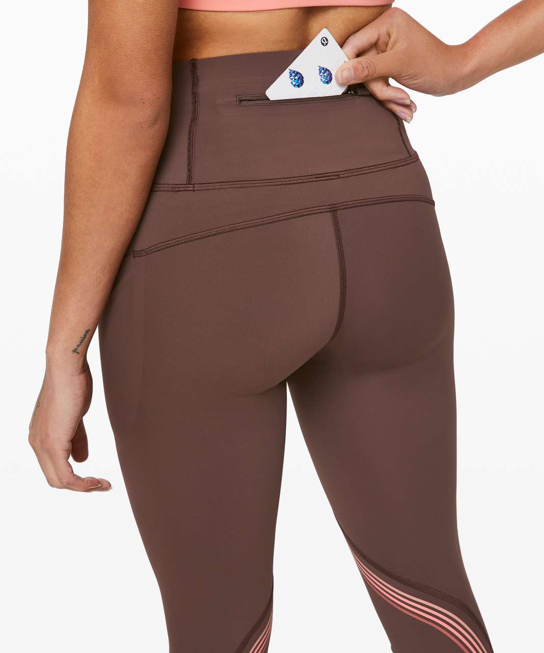 Lululemon Speed Limit Crop 23" - Cherry Cola