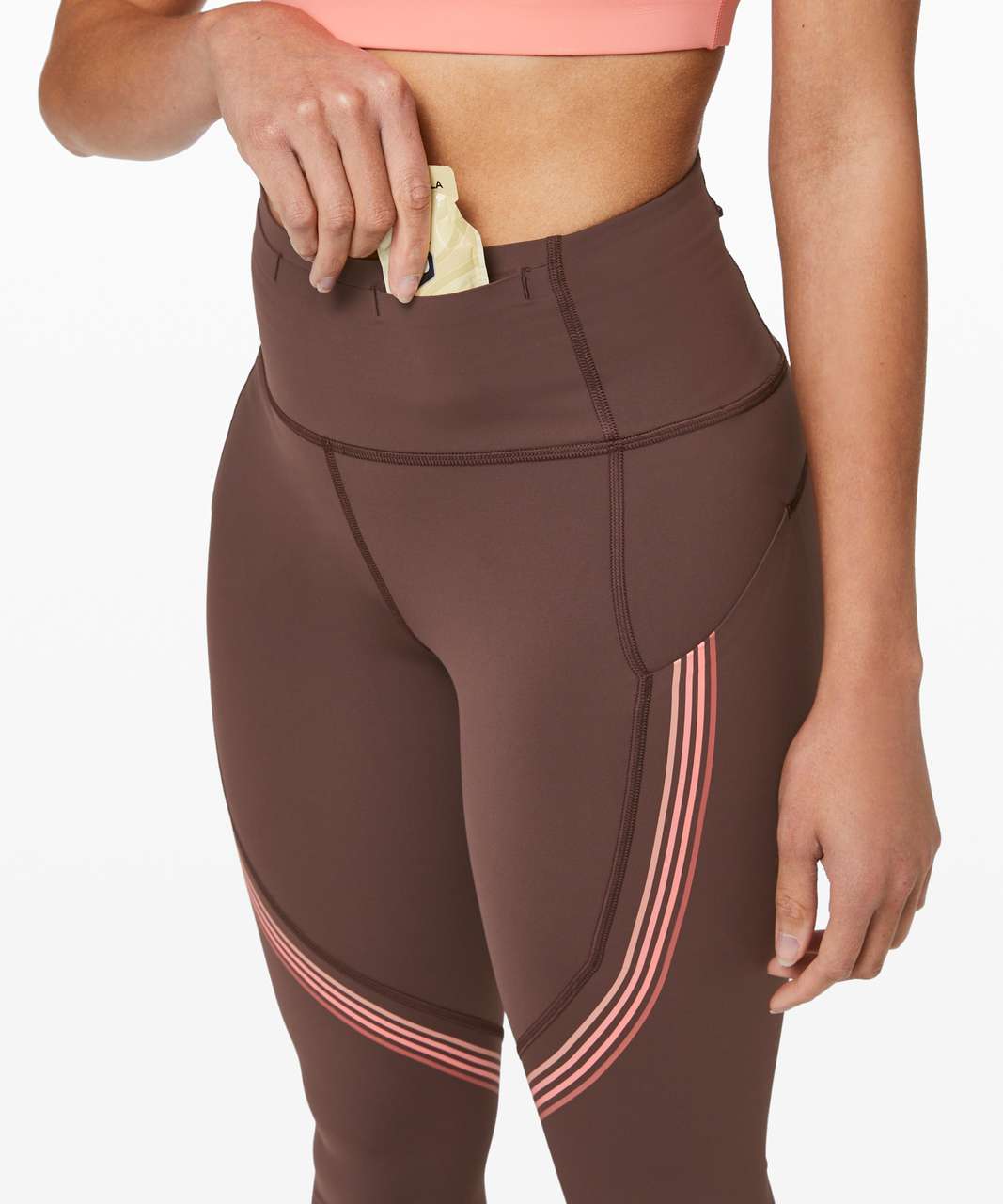 Lululemon Speed Limit Crop 23" - Cherry Cola