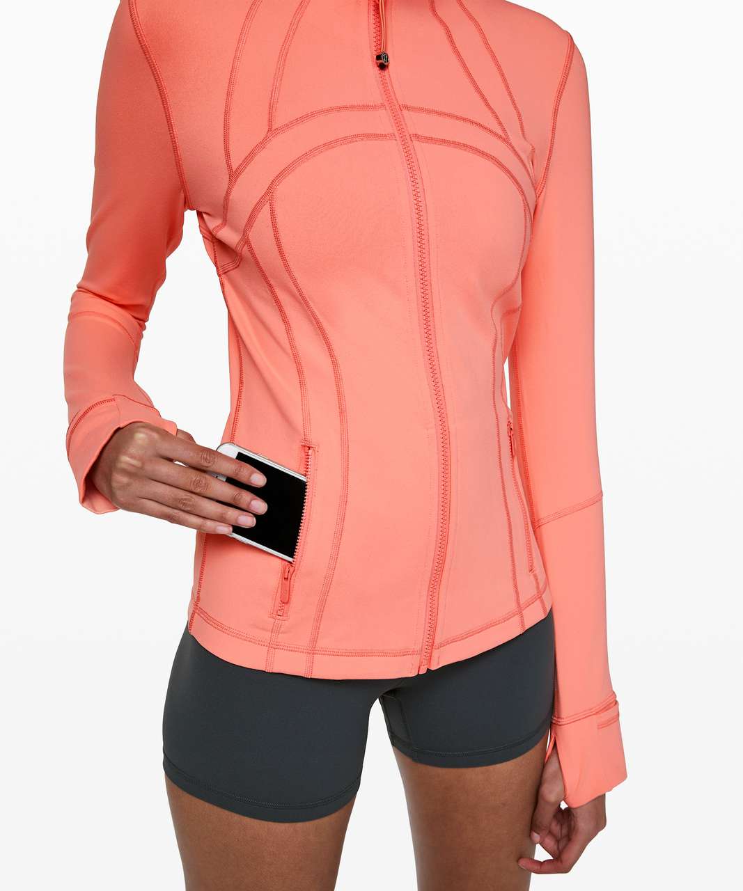 NEW Lululemon Define Jacket Luon Sunny Coral Jacket Women's Size 2