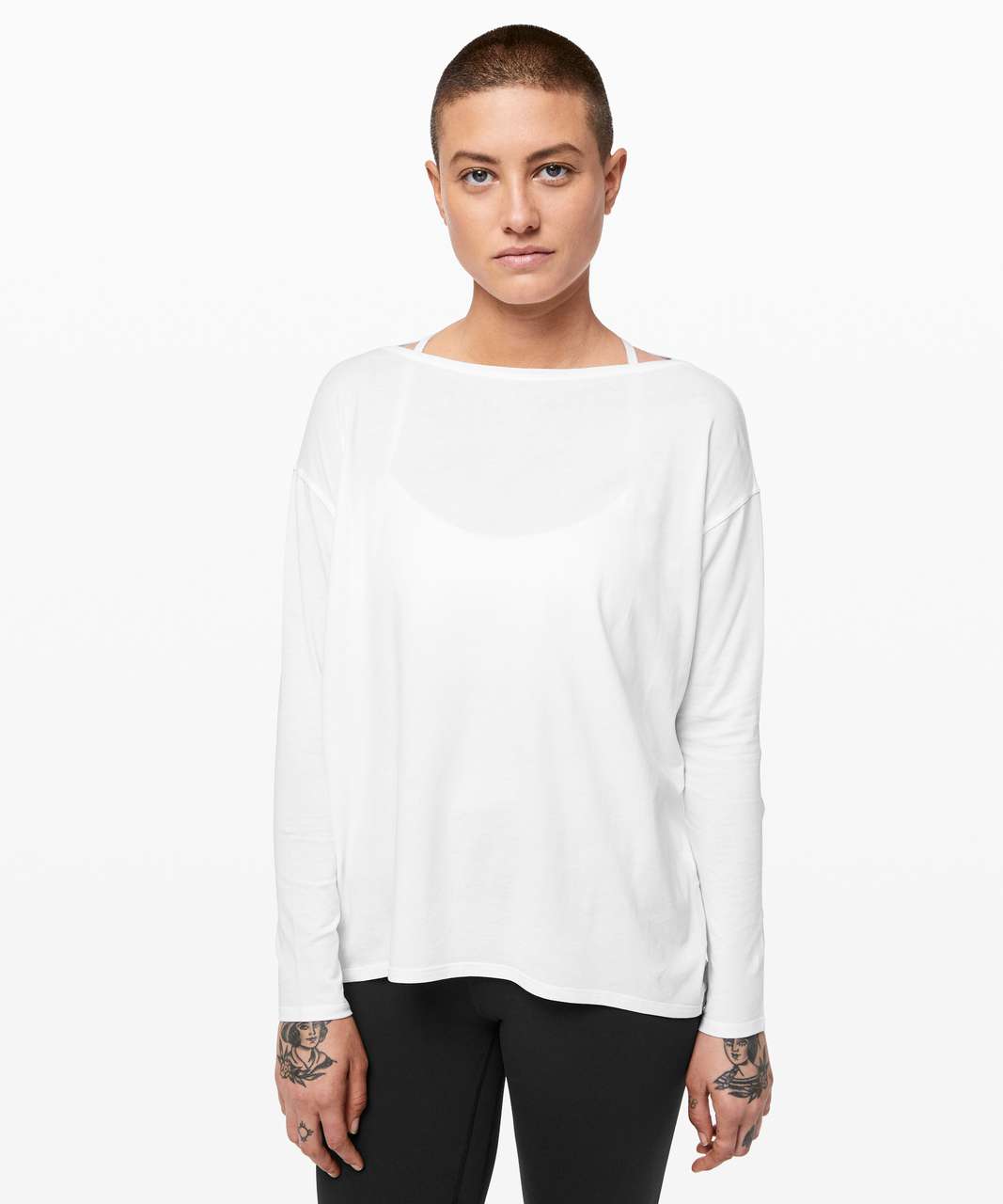 Lululemon Back In Action Long Sleeve - White