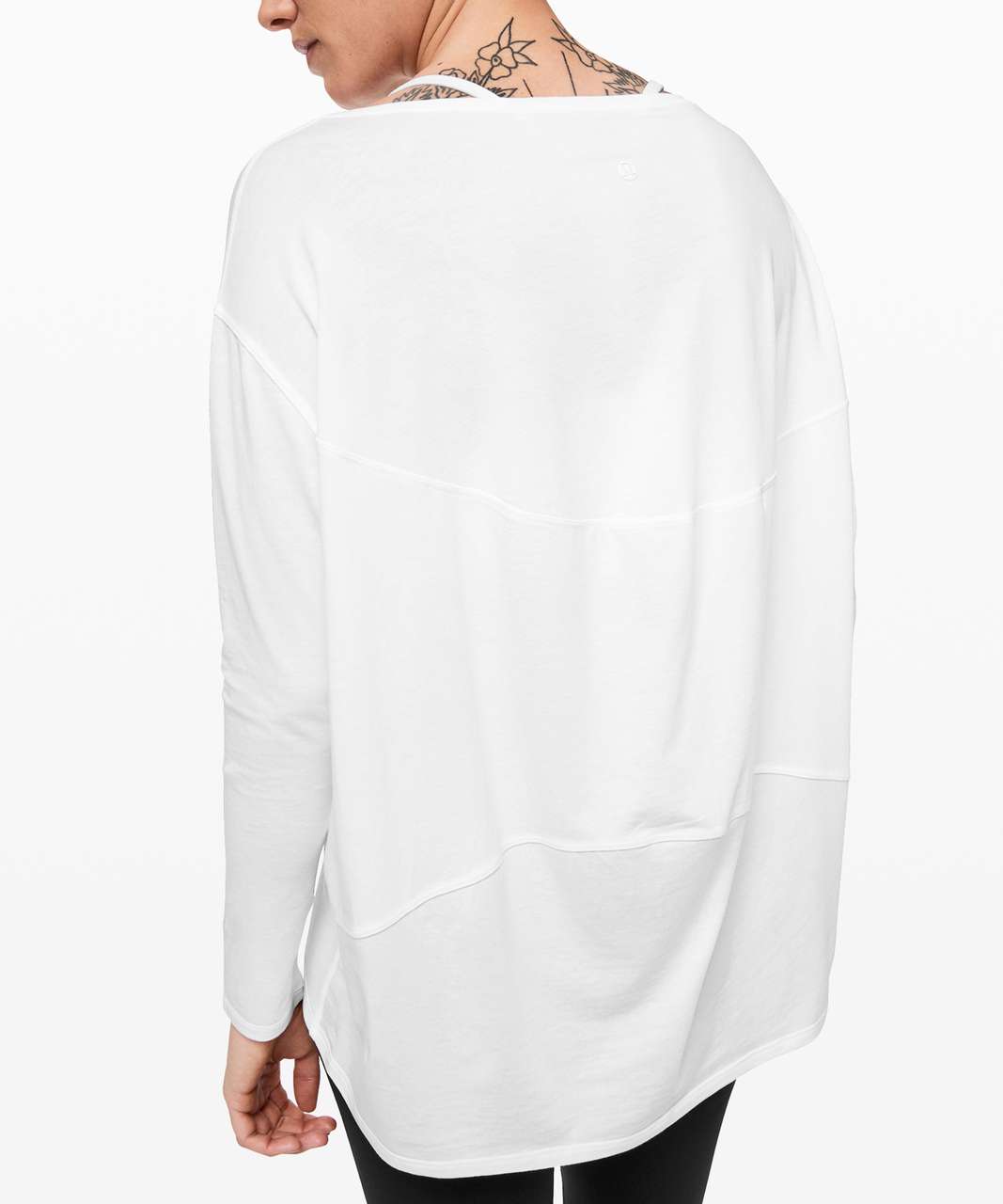 Lululemon Back In Action Long Sleeve - White - lulu fanatics