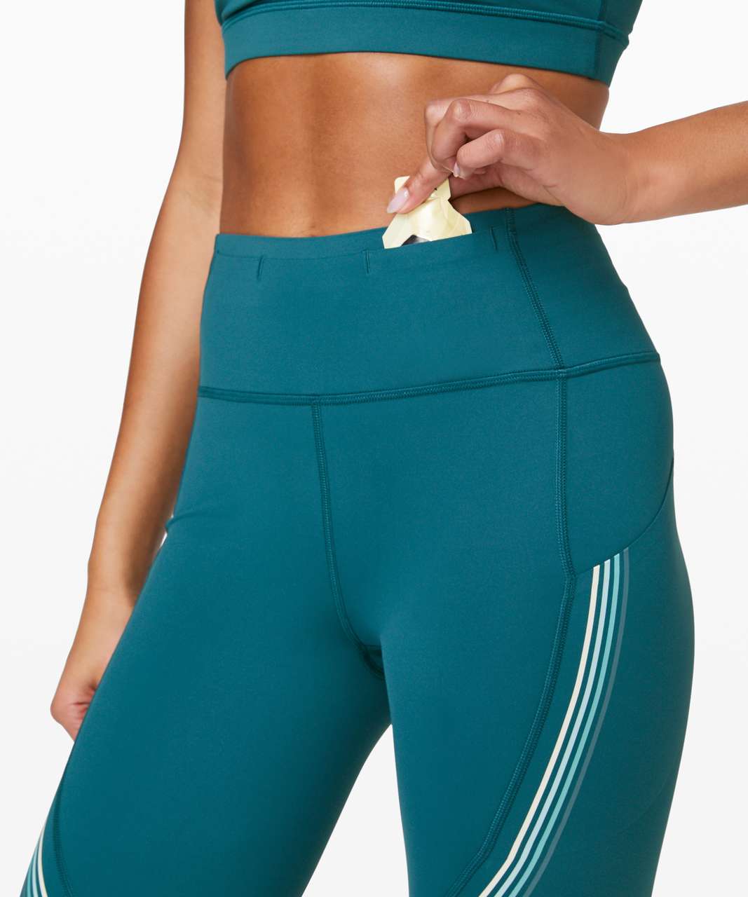 LULULEMON SPEED LIMIT CROP 23 IN BERMUDA TEAL SIZE 8– WEARHOUSE