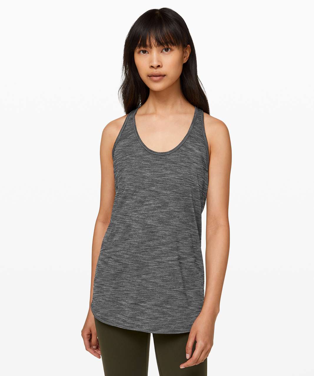 Lululemon Twist & Reach Tank - Heathered Black - lulu fanatics