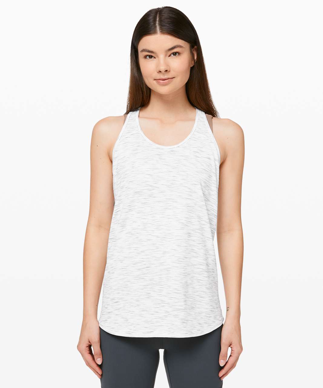 Lululemon Essential Tank - Tiger Space Dye Hail White