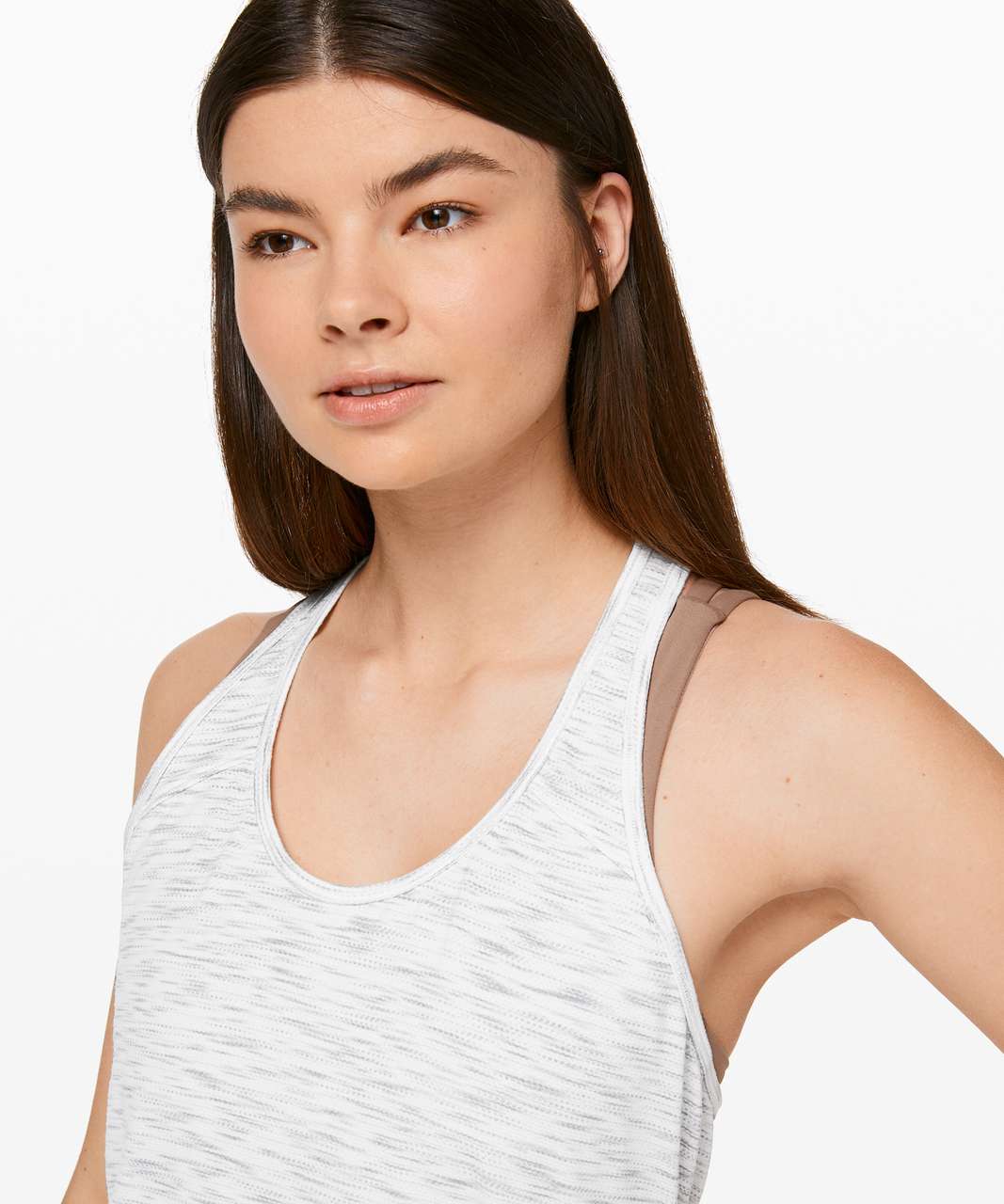 Lululemon Essential Tank - Tiger Space Dye Hail White