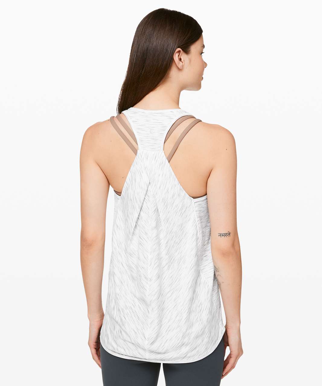 Lululemon Essential Tank - Tiger Space Dye Hail White