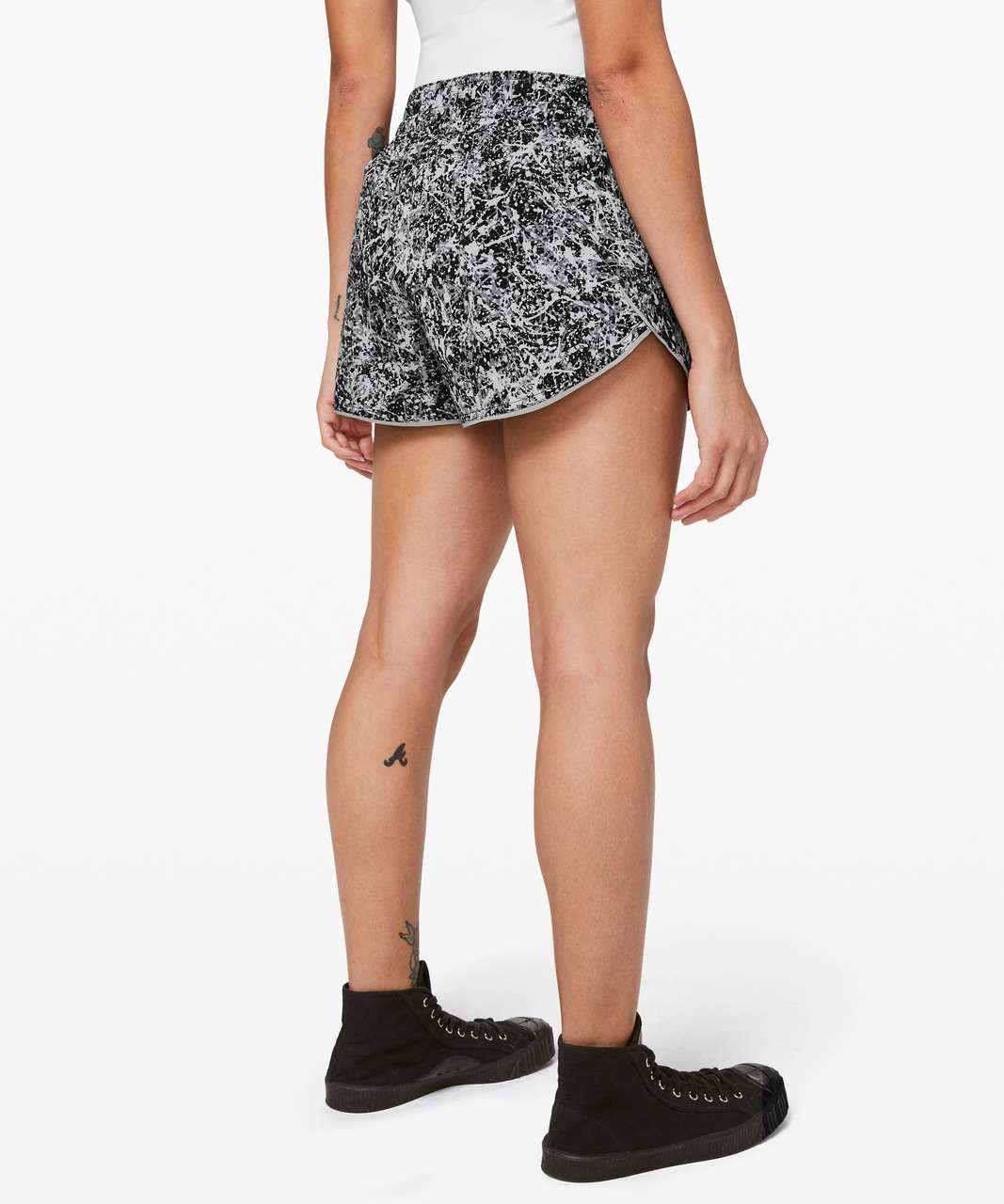 Lululemon Choose a Side Short *Reversible 3" - Paint Splash Ice Grey Multi / Riverstone