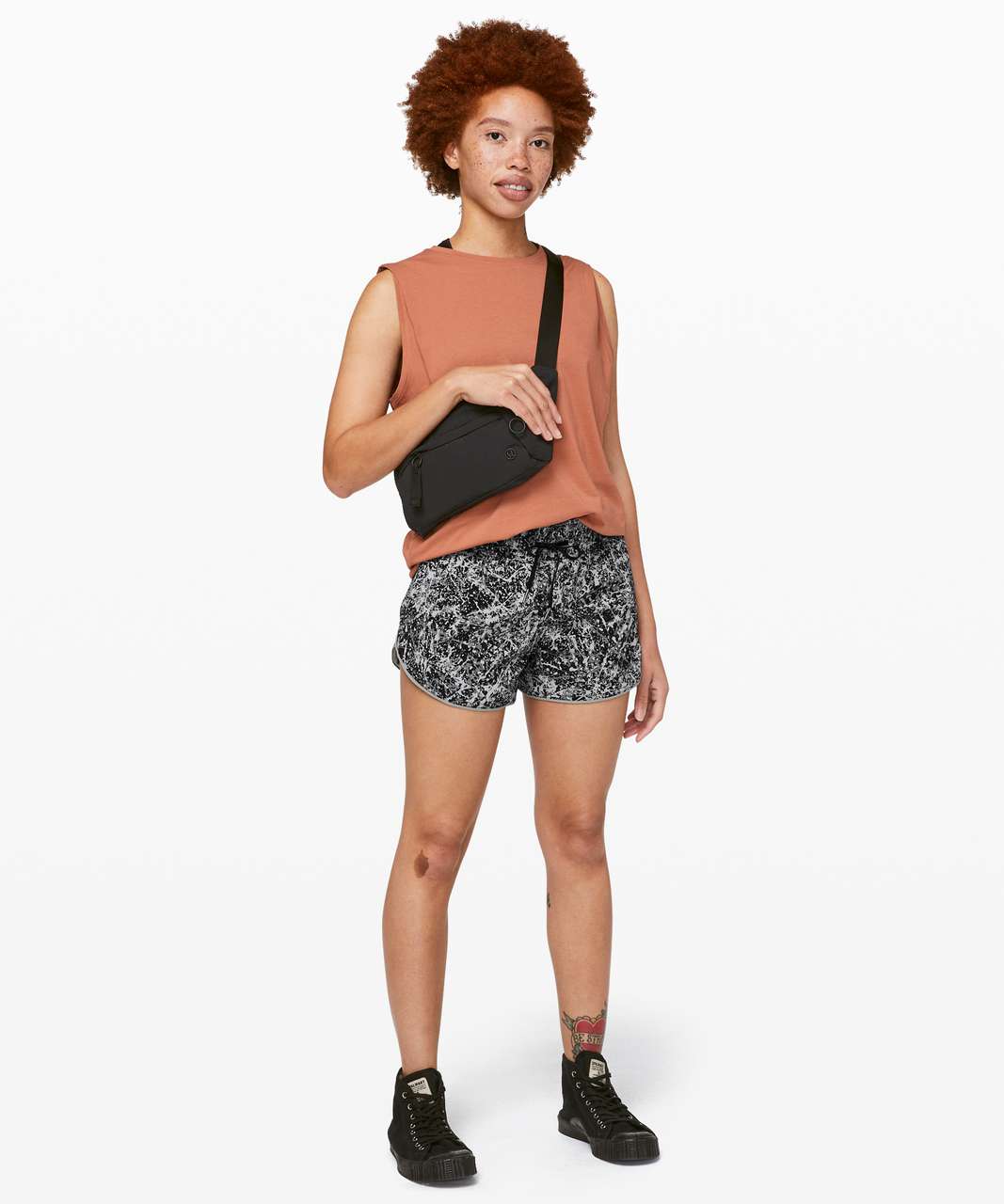 Lululemon Choose a Side Short *Reversible 3" - Paint Splash Ice Grey Multi / Riverstone