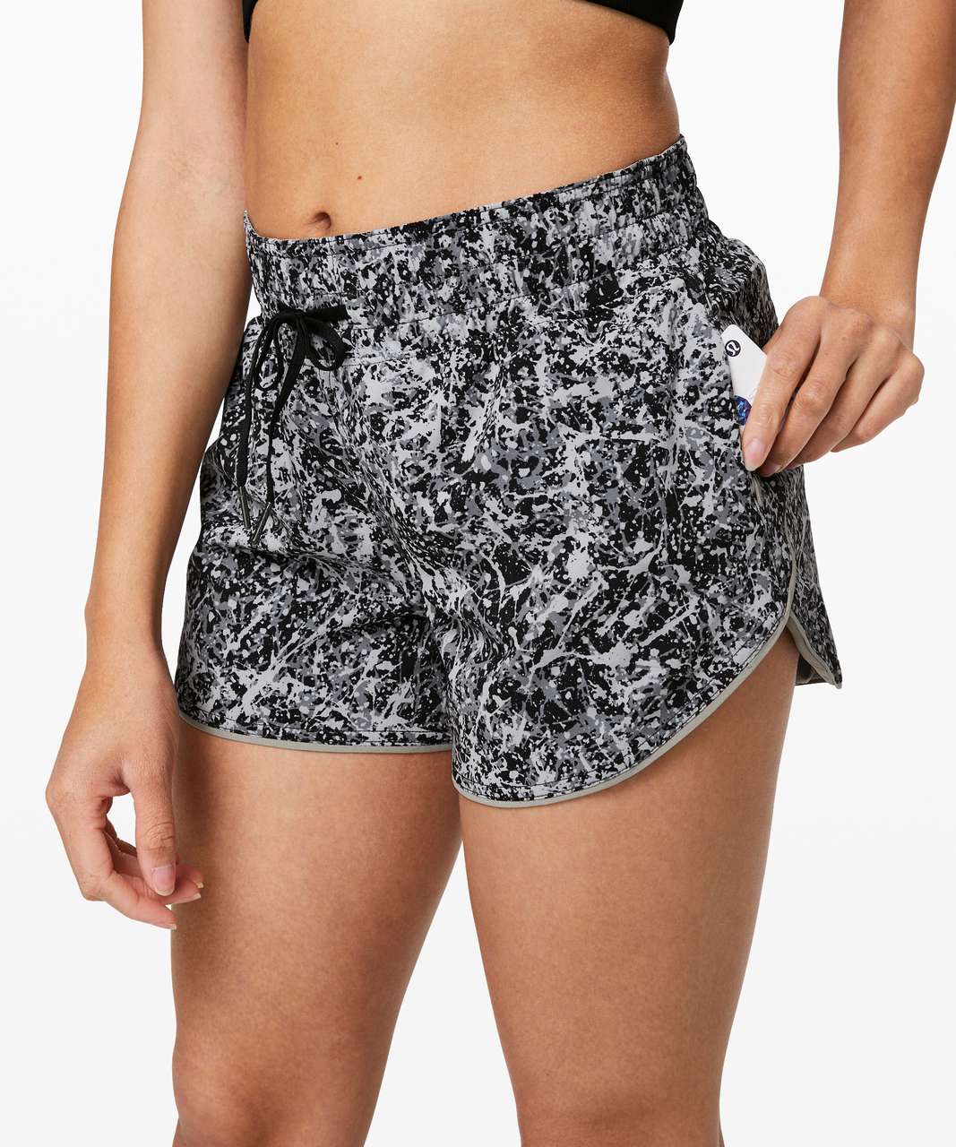 Lululemon Choose a Side Short *Reversible 3" - Paint Splash Ice Grey Multi / Riverstone