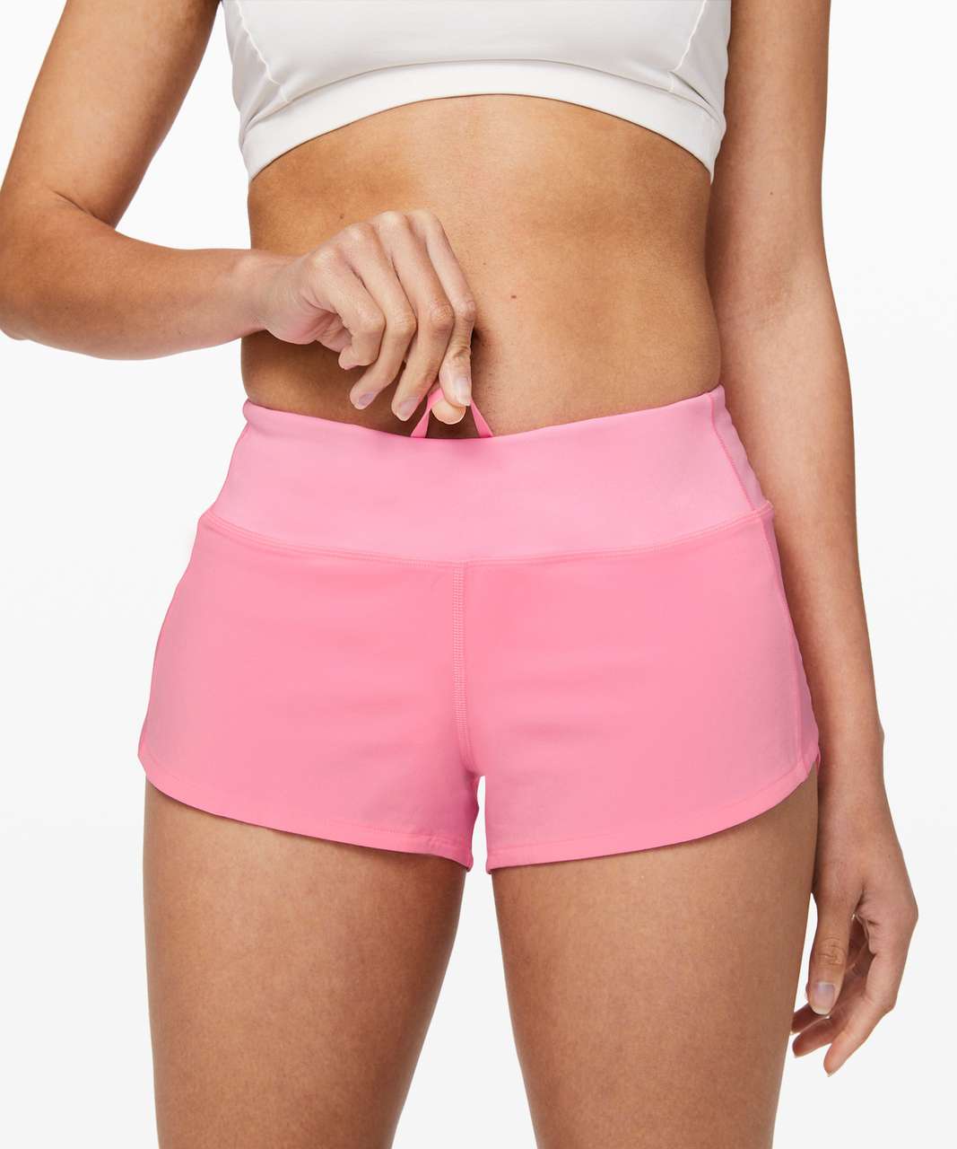 LULULEMON SPEED UP LOW RISE SHORT 2.5 SONIC PINK 8/M NEW