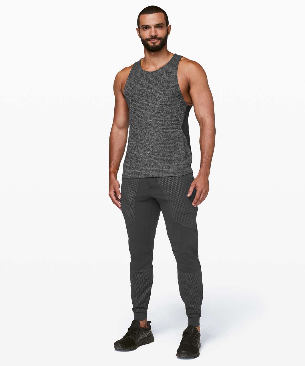 Lululemon Stronger as One Tank *lululemon X Barrys - Heathered Obsidian / Black