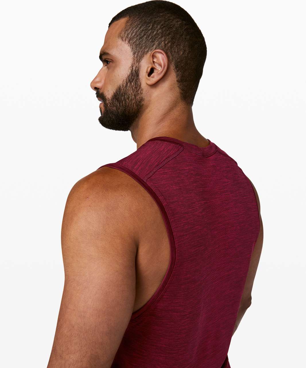 Lululemon Metal Vent Tech Muscle Tank *lululemon X Barrys - Ruby Red / Midnight Maroon