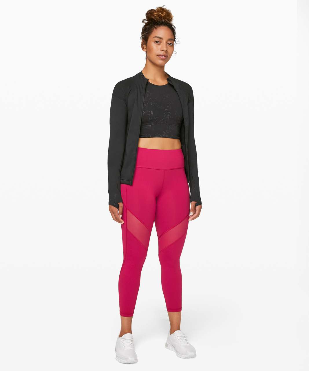 Lululemon Stronger as One Tight 28 *lululemon X Barrys - Bootcamp Emboss  Dark Red - lulu fanatics