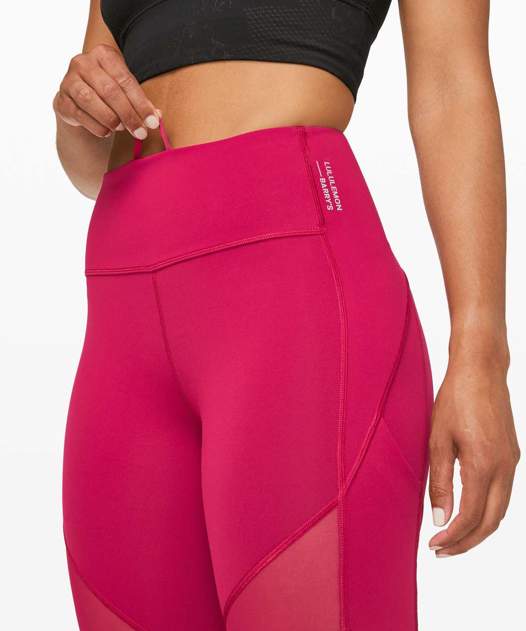 Lululemon Stronger as One Tight 25 *lululemon X Barrys - Midnight Maroon /  Vintage Mauve - lulu fanatics